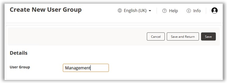 Creating User Groups