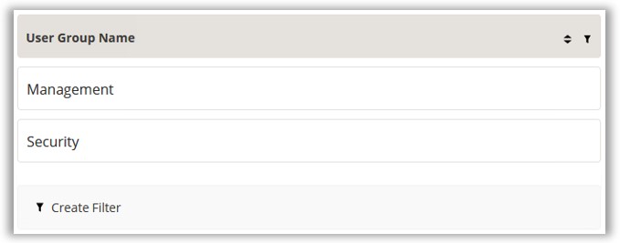 Creating User Groups